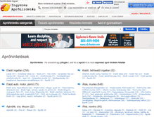 Tablet Screenshot of ingyenesaprohirdetes.hu